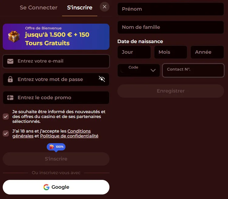 Inscription et KYC